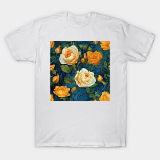 Van Gogh Roses Pattern 6 T-Shirt